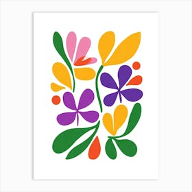 Flowers And Leaves 6 Art Print