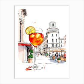 Aperitif In Rome Art Print