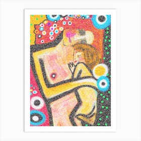 Kiss By Person Art Print