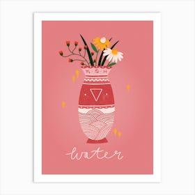 Water Zodiac Vase Art Print