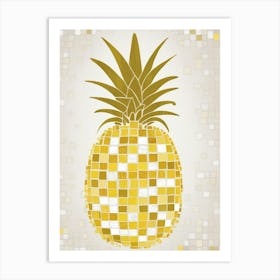 Mosaic Pineapple 2 Art Print