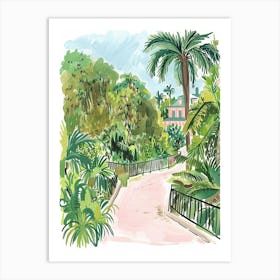 Audubon Park And Zoo Storybook Illustration 5 Art Print