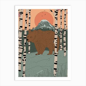 Bear In The Woods 1 Art Print