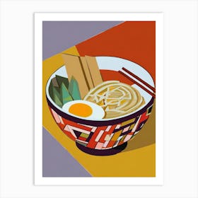 Asian Noodle Bowl Art Print