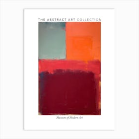 Orange And Red Abstract Painting 10 Exhibition Poster Art Print