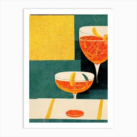 Cocktail Hour 70s Abstract Art Print