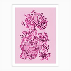 Coastal Coral Reef Pink Art Print