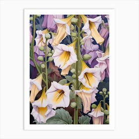 Canterbury Bells 1 Flower Painting Art Print