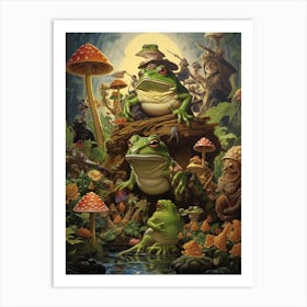 Budgetts Frog Surreal 3 Art Print