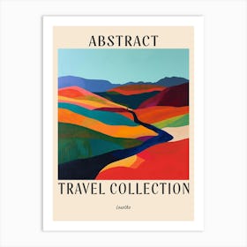 Abstract Travel Collection Poster Lesotho 2 Art Print