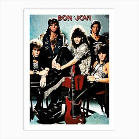 Bon Jovi band music Art Print