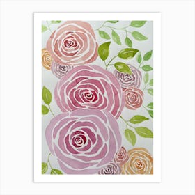 Roses Watercolor Painting Art Print