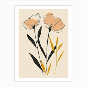 Florence Flower Market Boho Minimalist Style Art Print