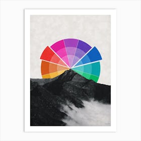 All The Colors Behind The Mountain Art Print