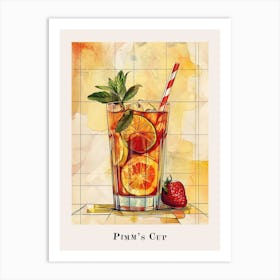 Pimm S Cup Tile Poster 6 Art Print