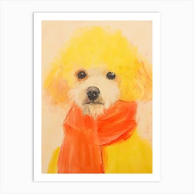 Yellow Poodle Art Print