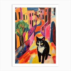 Painting Of A Cat In Pula Croatia 2 Art Print