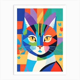 Colorful Cat Art Print