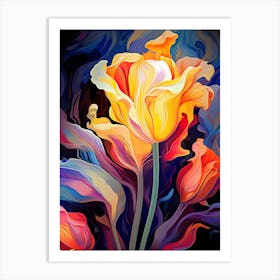 Flowing Tulips Art Print