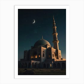 Islamic Mosque At Night 4 Art Print