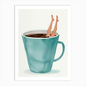 Coffee Cup With Legs Art Print