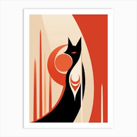 Fox Minimalist Abstract 4 Art Print