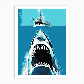 Great White Shark jaws 1 Art Print