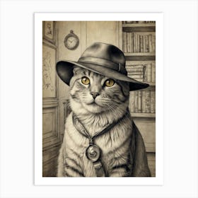 Cat In Hat 1 Art Print