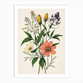 Vintage Flowers Art Print