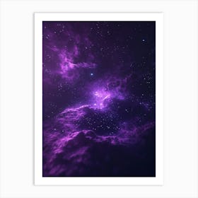 Purple Space Background 1 Art Print