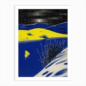 Boat In The Snow Art Print