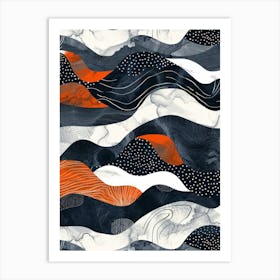 Abstract Wave Painting 14 Art Print