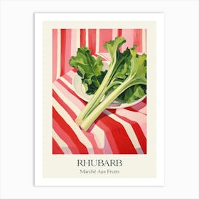 Marche Aux Fruits Rhubarb Fruit Summer Illustration 1 Art Print