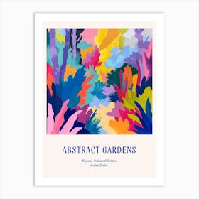 Colourful Gardens Missouri Botanical Garden Usa 4 Blue Poster Art Print