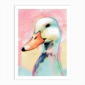 Duck Watercolor Art Print