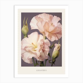 Floral Illustration Lisianthus 3 Poster Art Print