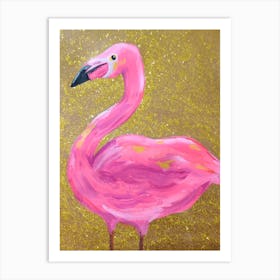 Pink Flamingo Art Print