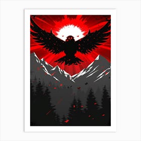 Eagle In The Sky Art Print