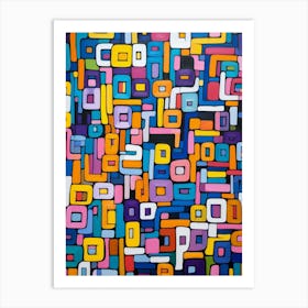 Modern Crochet Abstract Illustration Art Print