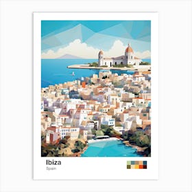 Ibiza, Spain, Geometric Illustration 4 Poster Art Print