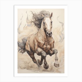 A Horse Painting In The Style Of Scumbling 1 Art Print