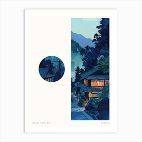 Kiso Valley Japan 2 Cut Out Travel Poster Art Print