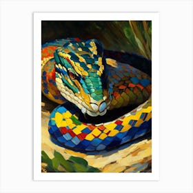 Iranian Viper Snake Painting Art Print