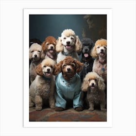 Groupie Poodles Art Print