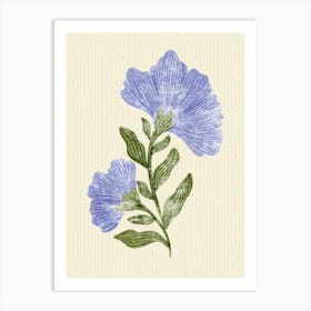 Blue Geranium Art Print