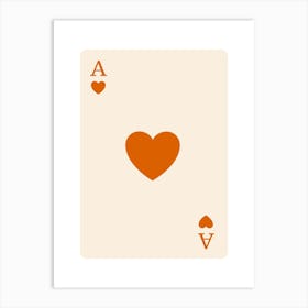 Heart Playing Card Art Print