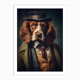 Gangster Dog Welsh Springer Spaniel Art Print