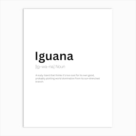 Iguana Definition Meaning Art Print