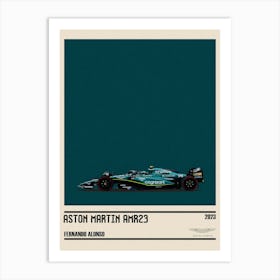 Aston Martin Amr23 Mercedes F1 Aramco Cognizant 7° British Gp 2023 Fernando Alonso Art Print