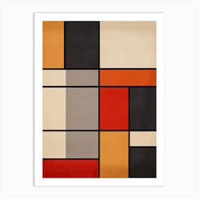 Geometric Perspectives; Mid Century Symmetry Art Print